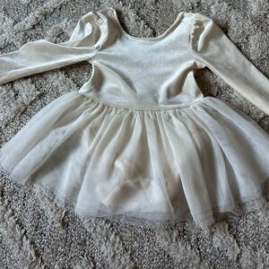 Velvet dress with tulle